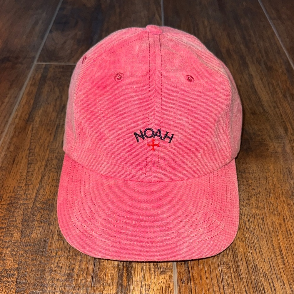 Noah 6 Panel Recycled Canvas Red Baseball Cap